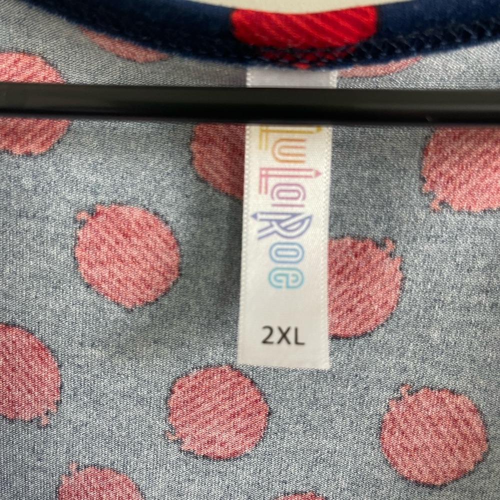 Navy red polka dot long sleeve